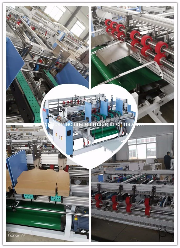 Double Pieces Ab Corrugated Box Hot Melt Folder Gluer