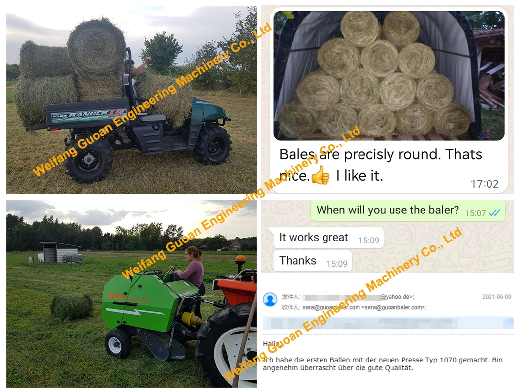 Factory Direct Sales Agriculture Products Pine Wheat Bundling Equipment Manufacturer New 870f Round Hay Bales Square Mini Roll Baler Machine