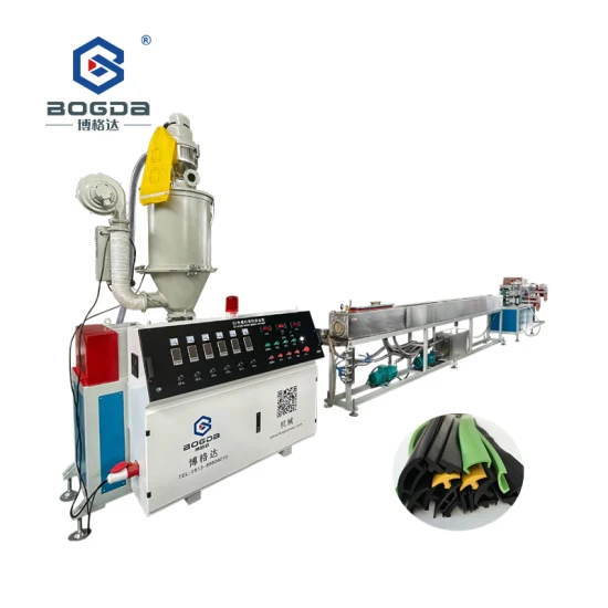 Bogda Soft PVC Weatherstrip Window Door Rubber Seal Strip Extruder Machine Glass Door Seal Strip Extrusion Production Line Shower Door Seal Strip Making Machine